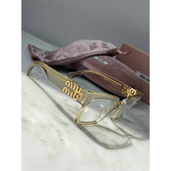NEW Miu Miu MU04UV Oversized Square Eyeglasses in Clear - Picture 5 of 10